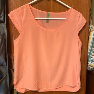 Peach dress blouse